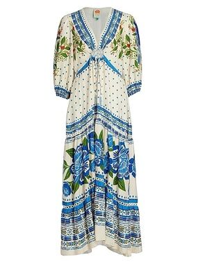 Farm Rio Macaw Maxi - White/Blue